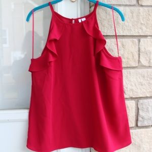 Persian Red Ruffle Tank Top